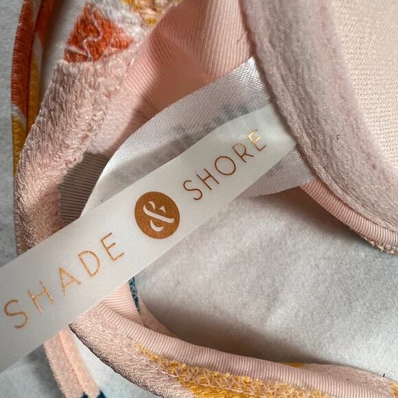 Shade & Shore Pink Grapefruit Two Piece Bikini Swim Suit Size 34B/Medium - Picture 9 of 10